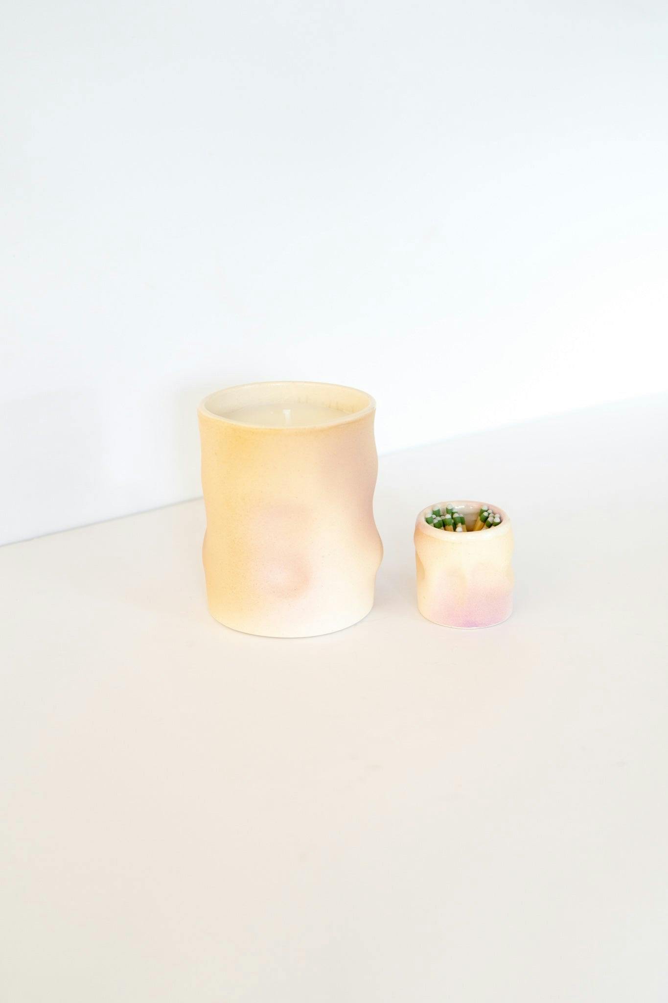 NonPorous Beach Smoke Crinkle Candle and Match Striker