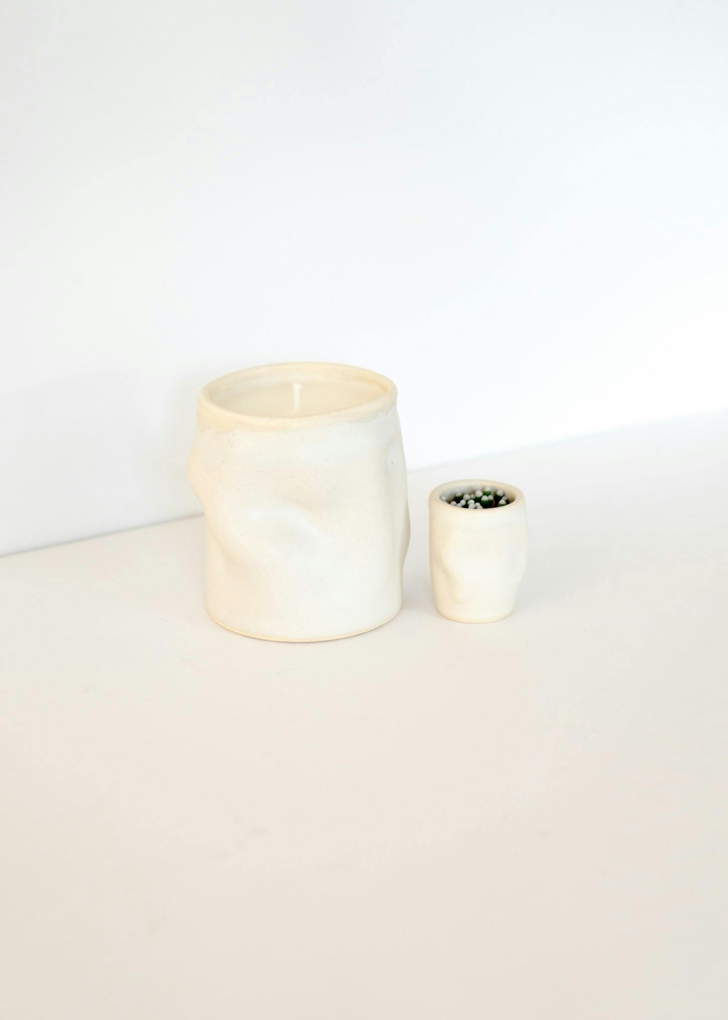 NonPorous Fig Bone Crinkle Candle and Match Striker